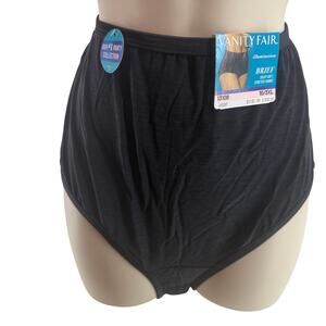 Vanity Fair Women's Illumination Hi Cut Panties Marle Black 10 3XL